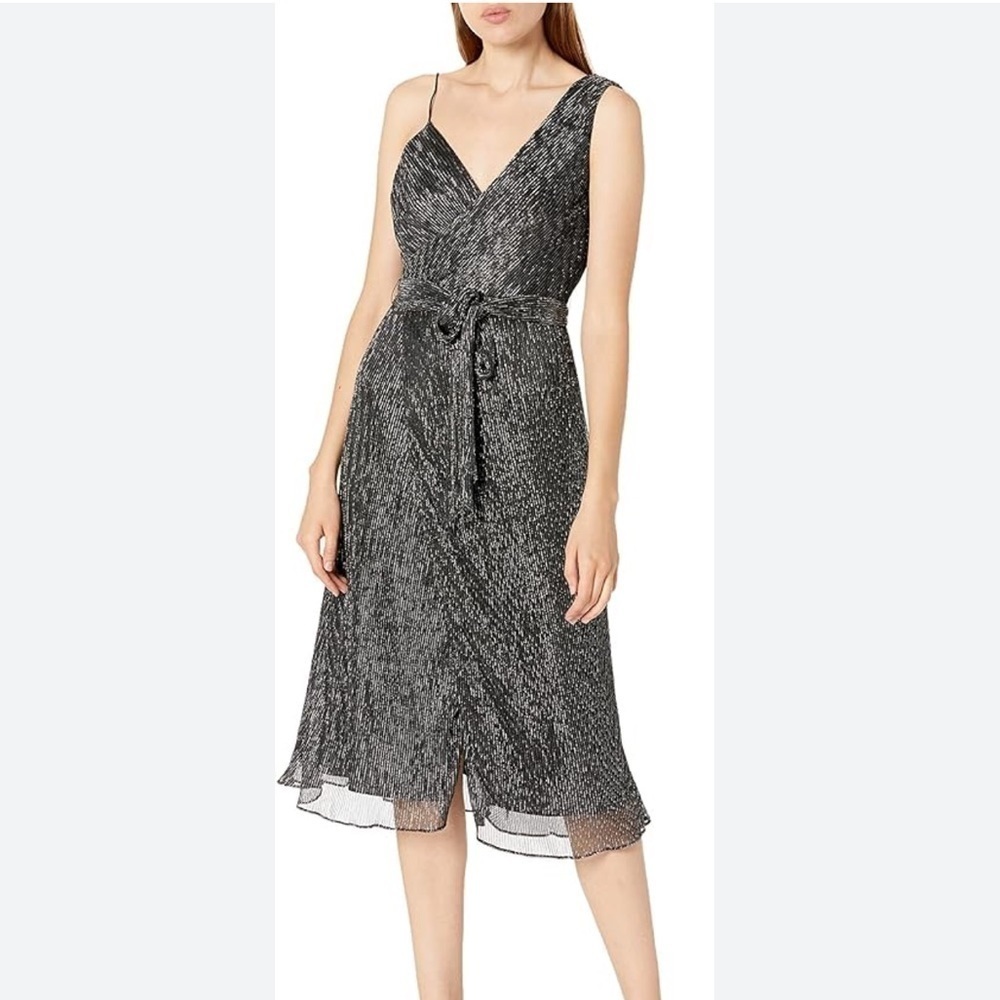 Keepsake the Label Now & Then Flowy Shiny Lurex Midi Dress XS